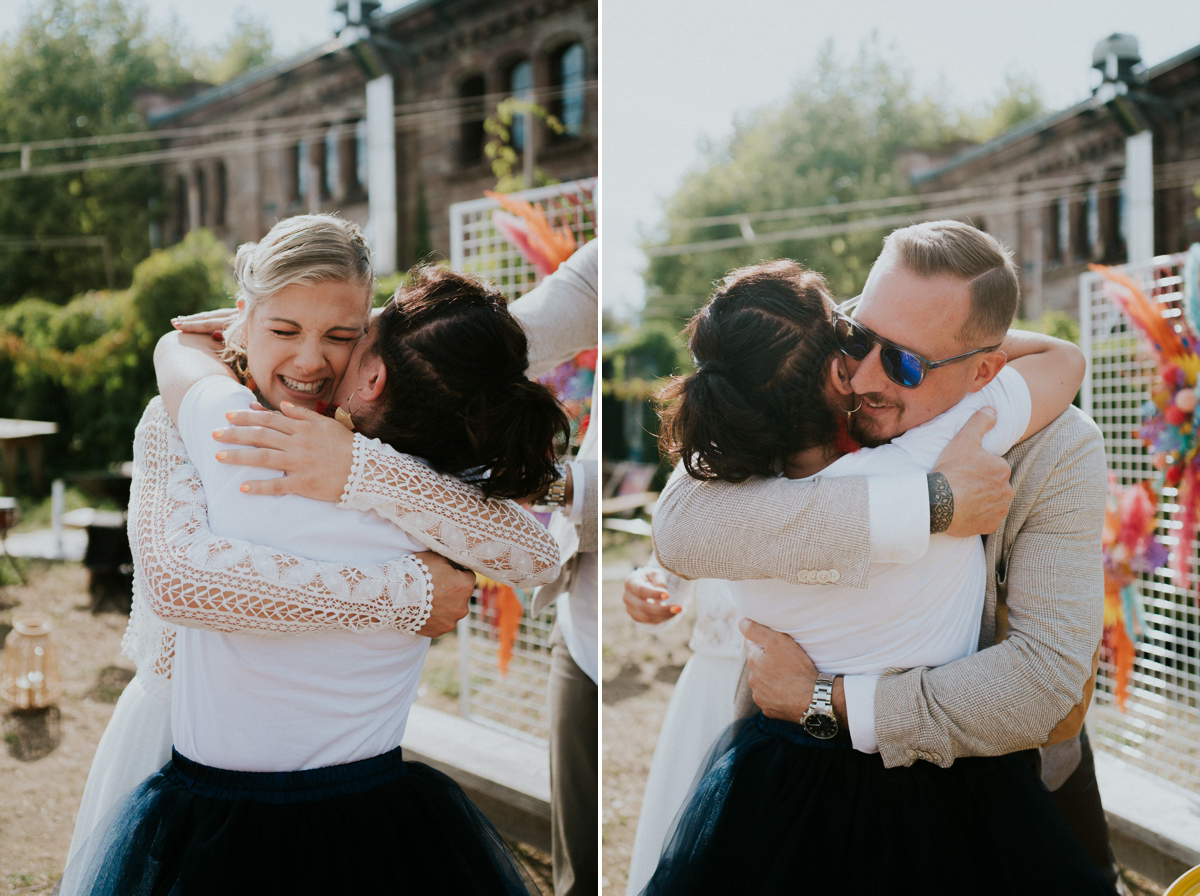 wedding photographer street art old warehouse 