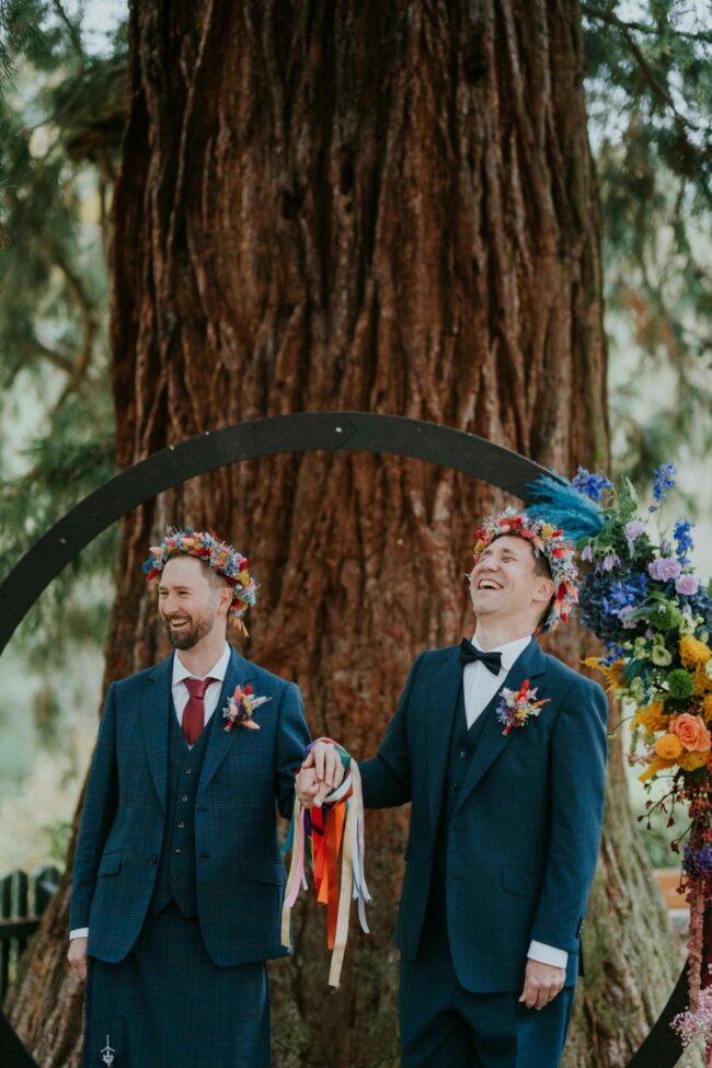 Gay wedding photographer France capturing intimate ceremony Orangerie du Manoir