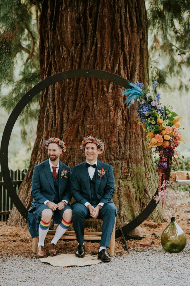 Gay wedding photographer France capturing intimate ceremony Orangerie du Manoir