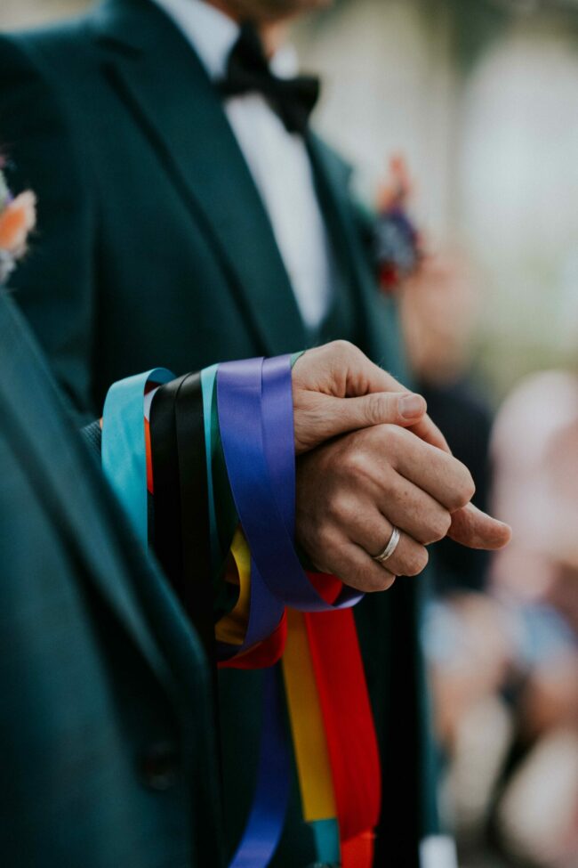 Gay wedding photographer France capturing intimate ceremony Orangerie du Manoir