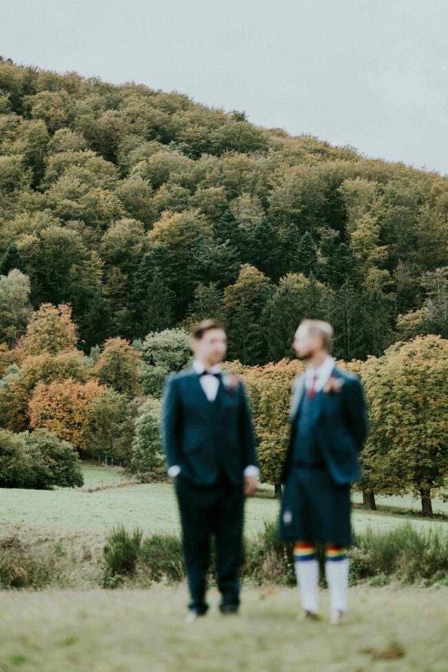 Gay wedding photographer France capturing intimate ceremony Orangerie du Manoir
