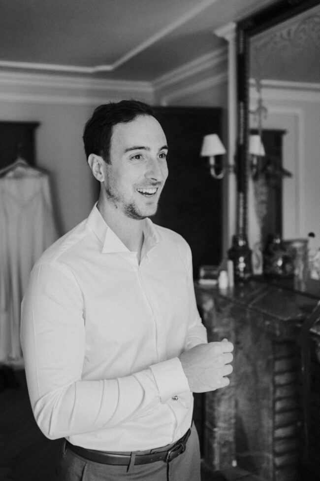 groom getting ready editorial photography